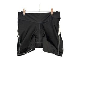 EUC Canari Pro Gel Black Padded Cycling Shorts w/White Accents Sz Small